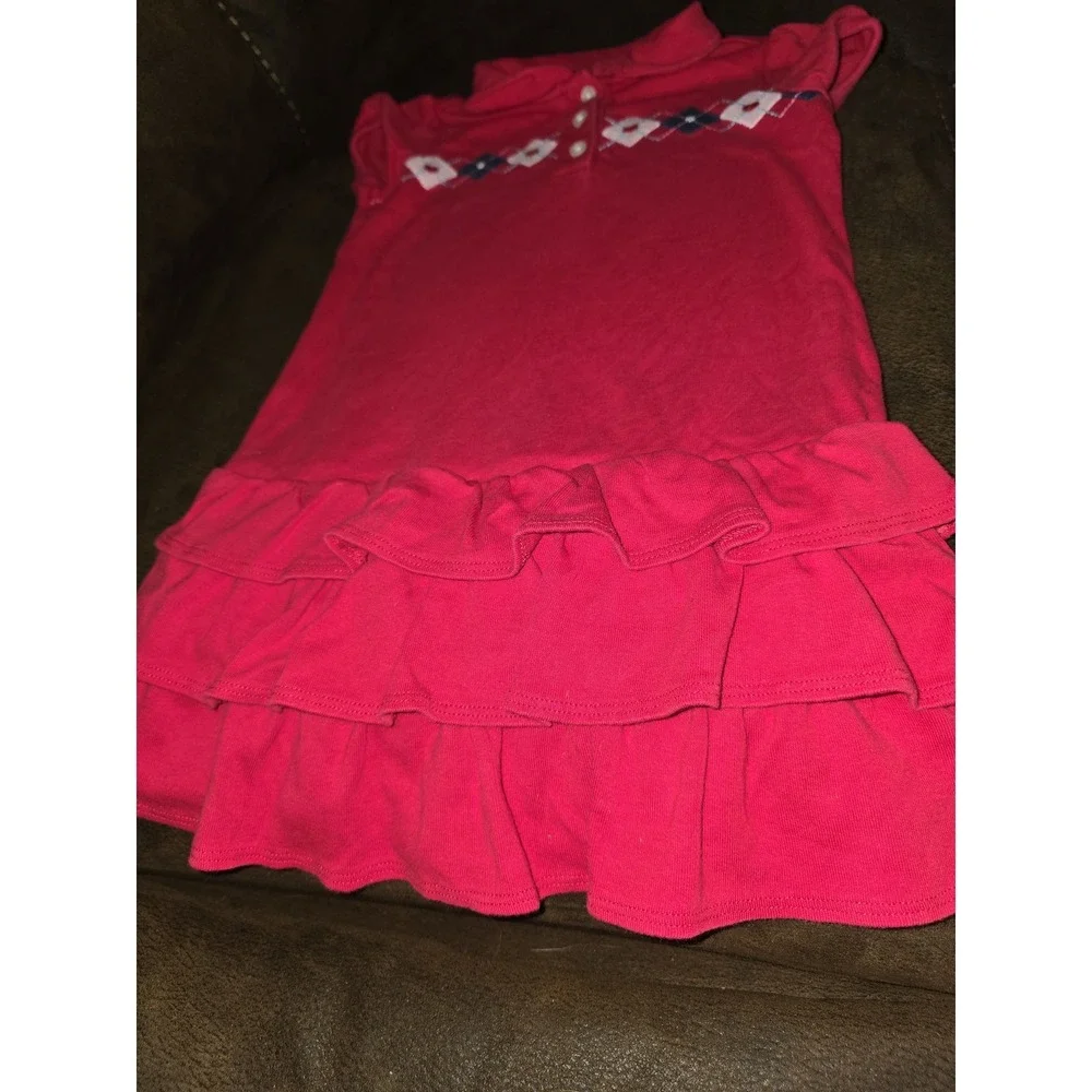 Gymboree new york girl red collared dress back to school size 4